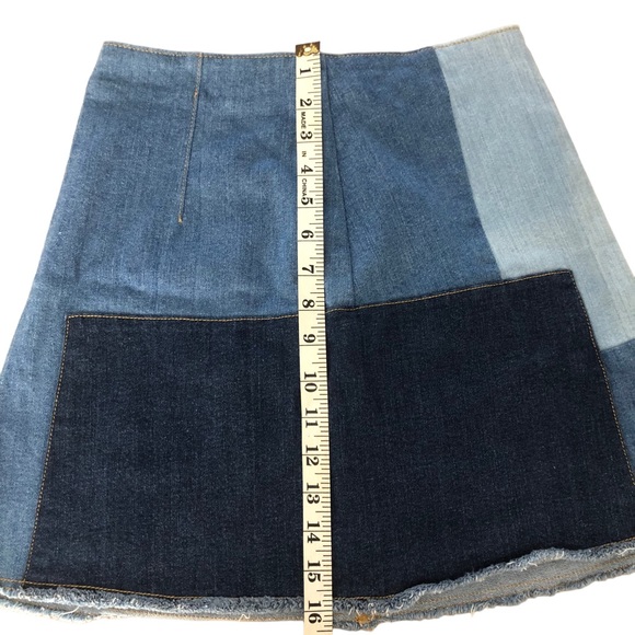 Divided H&M Patchwork Denim Skirt SZ 6 - Picture 8 of 8